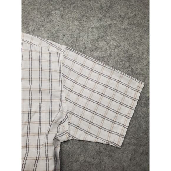 Arrow Men's XL Black & White Crosshatch Short Sleeve Button Up Casual Shirt - Picture 7 of 8